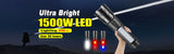 UltraBright™ 1500W Rechargeable LED Flashlight – 6,000M Long Range Tactical Torch (Built-in Power Bank) thumbnail 7