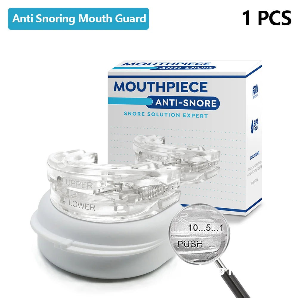 Anti Snoring & Bruxism Mouth Guard – Comfortable Sleep Aid to Stop Snoring, Teeth Grinding & Sleep Apnea
