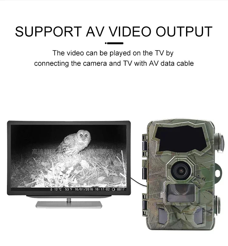 H888 WIFI Wildlife Trail Camera 32MP 4K Hunting Night Vision IP66 Waterproof Photo Trap