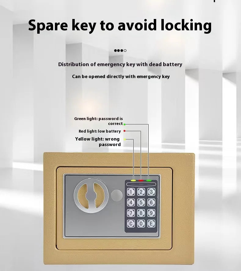 Electronic Digital Keypad Lock Safe – All Steel Security Box for Home & Office