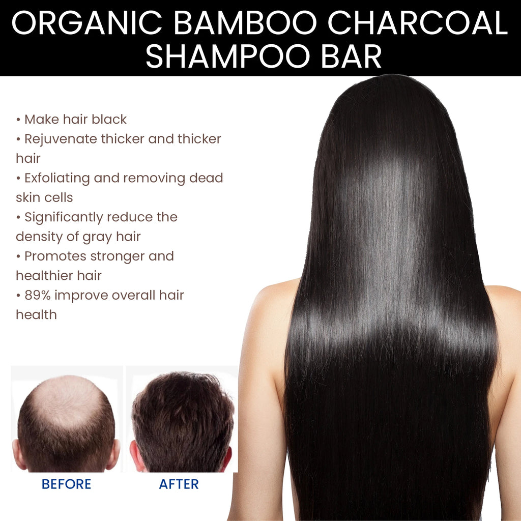 Bamboo Charcoal Shampoo Soap – Deep Cleansing, Nourishing, and Hair Strengthening