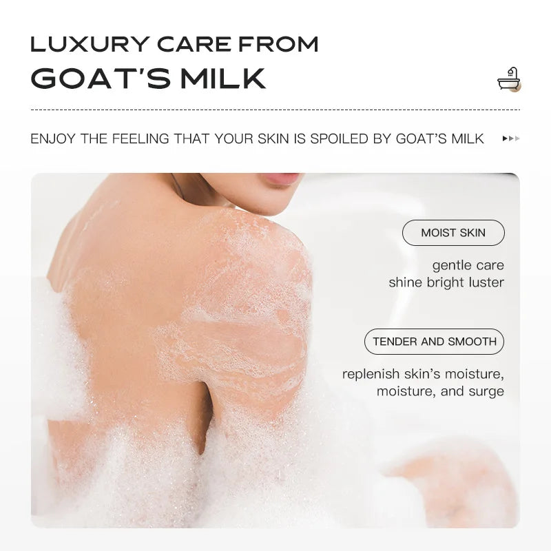 Goat Milk Body Wash for Sensitive Skin – Moisturizing, PH-Balancing Cleanser with Herb Complex, 250ml
