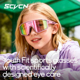 SCVCN Kids Photochromic Cycling Sunglasses UV400 TR90 Lightweight Sports Glasses for Boys and Girls Age 6–14 thumbnail 2