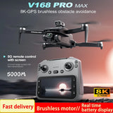 V168 Pro MAX 8K GPS Drone with 5G WIFI, 4.5" Screen, FPV, 360° Obstacle Avoidance & Brushless Motor RC Quadcopter thumbnail 1