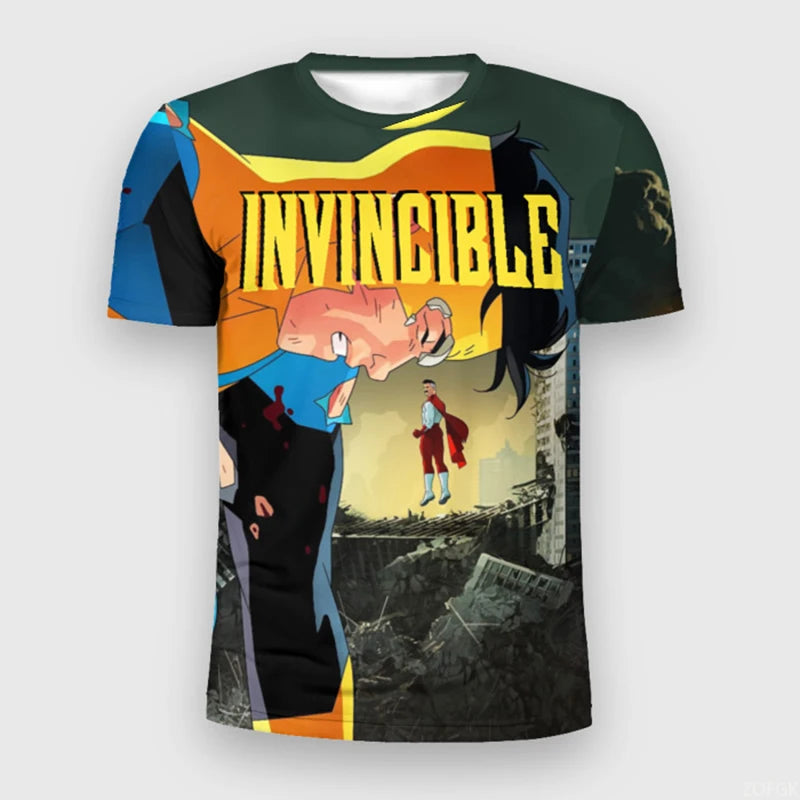Anime Invincible 3D Printed Oversized Summer T-Shirt – Unisex Casual Tee for Men, Women & Kids