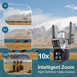 LS VISION Dual Screen Solar Camera 10X Zoom Outdoor WIFI/4G PTZ CCTV with Light Alarm thumbnail 3