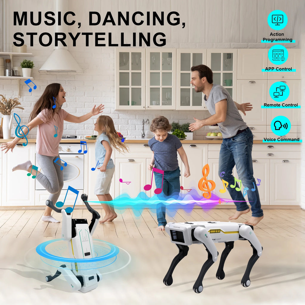 Intelligent AI RC Robot Dog – APP Remote Control, Voice Dialogue, Singing & Dancing Kids Toy