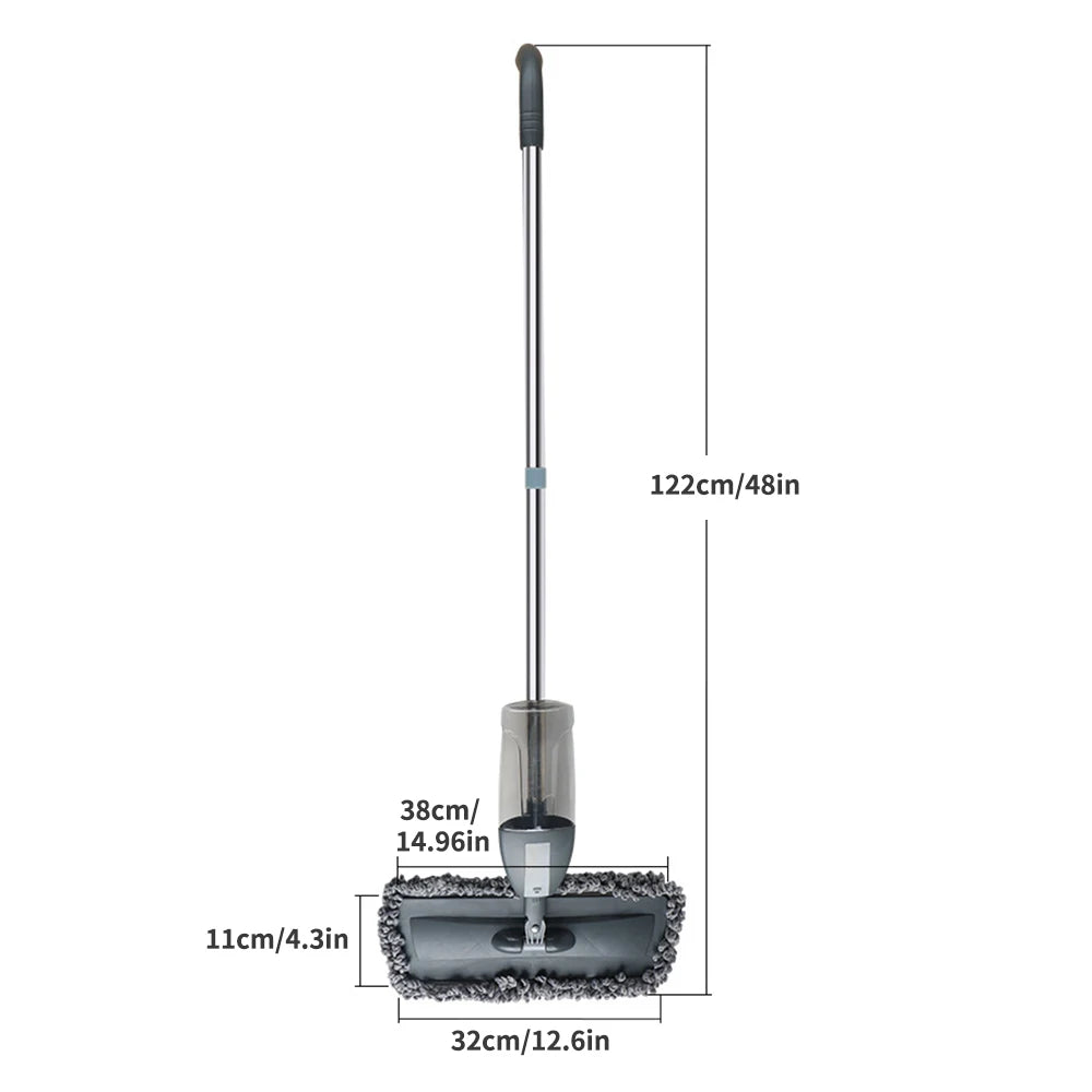 Spray Mop Hand-Free Dual-Use Flat Mop – Wet & Dry Microfiber Floor Cleaner