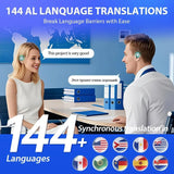 UYUXIO Wireless Real-Time Translation Earbuds with 144 Language Support & LCD Touch Screen thumbnail 2