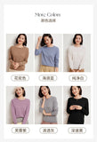 WinvyNee Women's 100% Wool Ribbed Crew Neck Sweater – Slim Fit Winter Knit Pullover thumbnail 8
