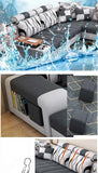 Modern U-Shaped Fabric Sofa Set with USB & Stools – Living Room Couch, Customizable Colors thumbnail 13