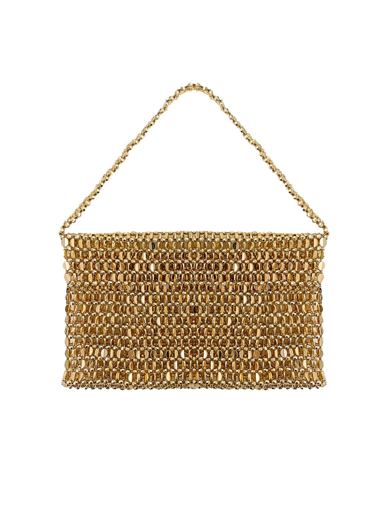 Retro Silver Sequin Metal Handwoven Shoulder Bag – High-End Women’s Square Handbag
