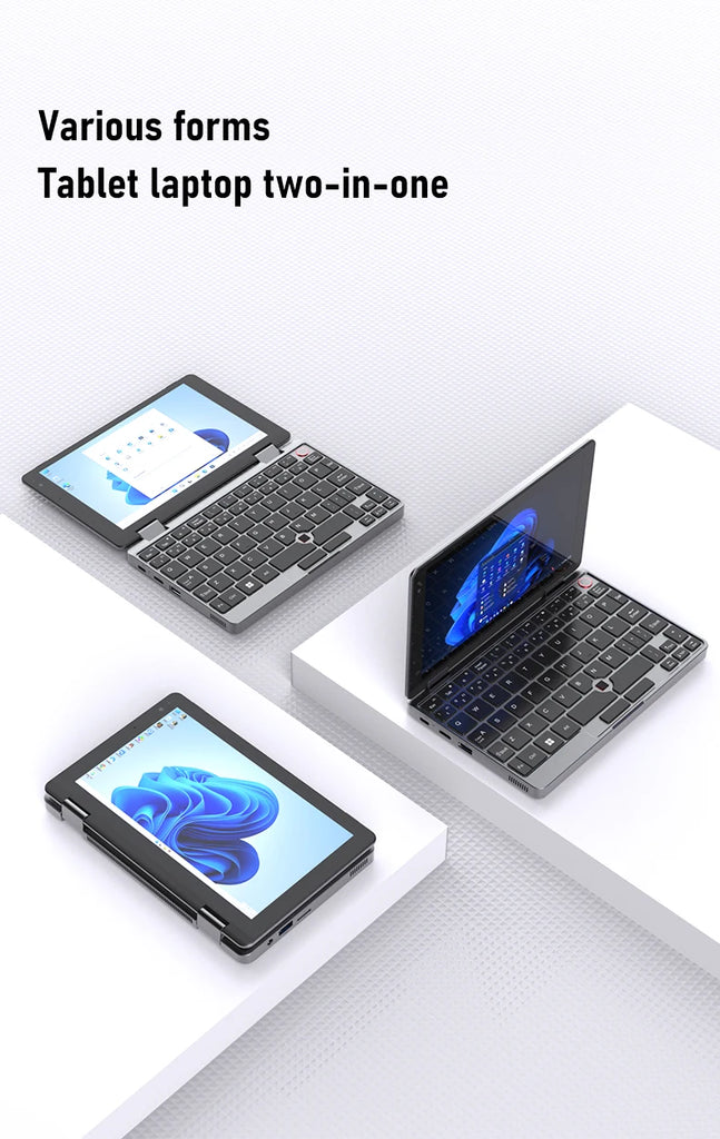 Zwide Mini Laptop 8-inch Touchscreen – 2-in-1 Pocket Laptop for Business & Entertainment