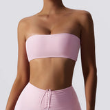 Strapless Quick-Dry Sports Bra Women’s Tube Top Yoga & Fitness Gym Wear thumbnail 34