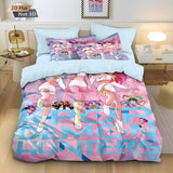 3pcs K-Pop Bedding Set Demon Hunters Colorful Print Polyester Duvet Cover with Pillowcases thumbnail 12
