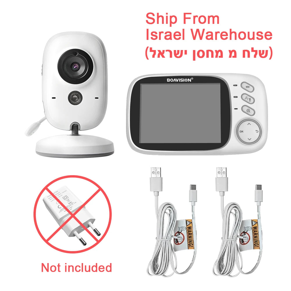 VB603 2.4G Wireless Video Baby Monitor with 3.2" LCD, Two-Way Audio, Night Vision & Temperature Monitoring