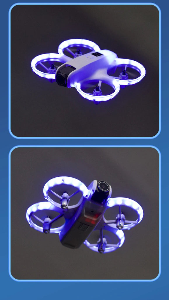 H135 Mini Drone WiFi FPV with 4K Camera, Foldable Quadcopter with Colorful Lights – RC Toys & Gifts