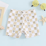 Blotona Boys Swim Trunks – Dinosaur, Plaid & Turtle Print Toddler Board Shorts thumbnail 22