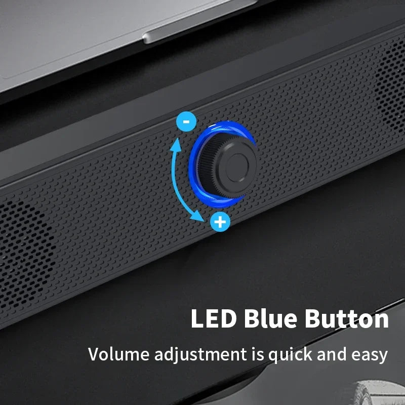 PC Soundbar Bluetooth Speaker – Wired & Wireless USB Powered for TV, PC, Laptop, Gaming, Home Theater