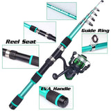 SantaKing Spinning Fishing Rod & Reel Combo – Telescopic Rods 1.8M / 2.1M / 2.4M with 5.2:1 3BB Reel, Max Drag 5kg thumbnail 4
