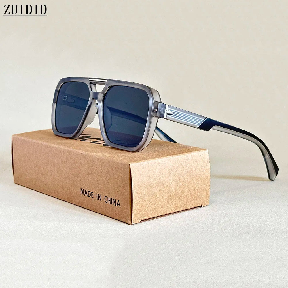 ZUIDID Vintage Square Sunglasses UV400 Travel Fashion Glasses for Men and Women Model 02056
