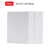 10 Pcs Cotton Canvas Board Set Primed White Painting Panels for Oil, Acrylic, Watercolor & Gouache HB-17 thumbnail 15