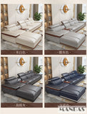 MINGDIBAO Italian Genuine Leather L-Shaped Sofa Set with Adjustable Headrests, Bluetooth Speaker & Wireless Charging thumbnail 43