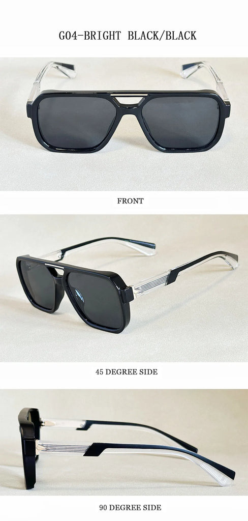 ZUIDID Vintage Square Sunglasses UV400 Travel Fashion Glasses for Men and Women Model 02056