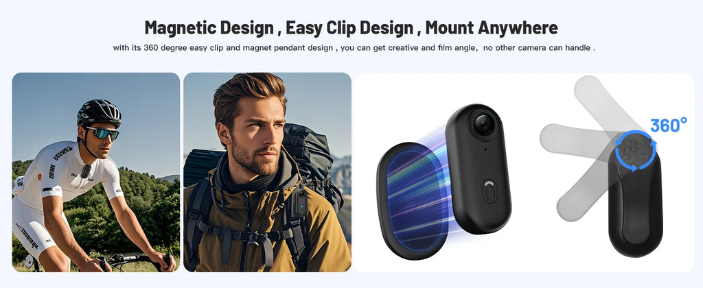 H88 Mini Body Camera 1080P Full HD WiFi Action Cam with Helmet & Handlebar Mount