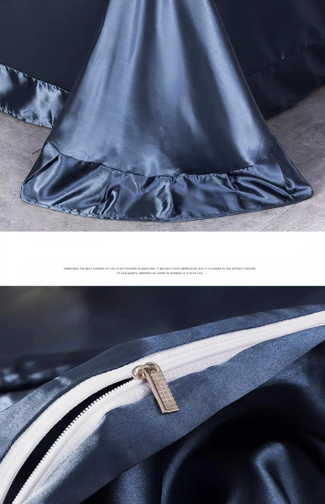 100% Pure Silk Bedding Set – Luxury Duvet Cover, Bed Sheet & Pillowcases