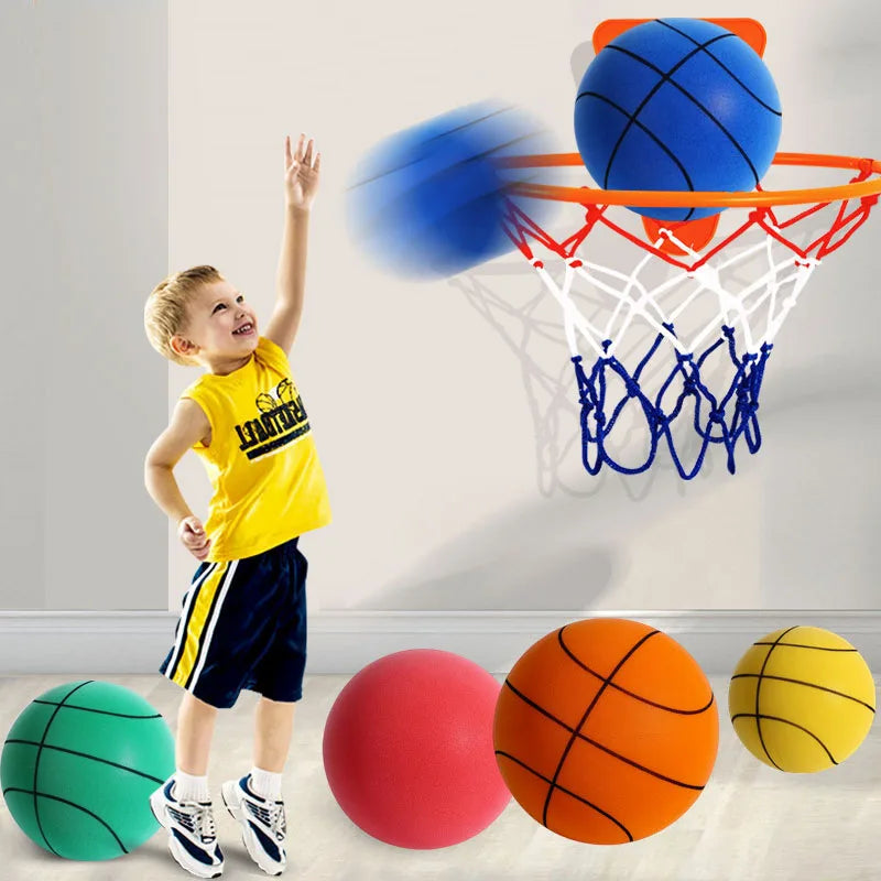 Silent Mute Basketball High-Density PU Indoor Training Ball – 18cm / 22cm
