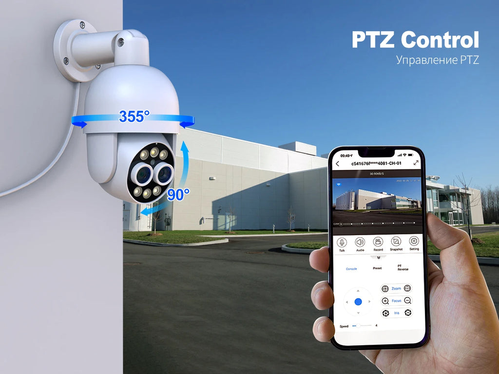 Techage 16CH 8MP Dual Lens PTZ POE CCTV Camera System with Human Detection and Two-Way Audio