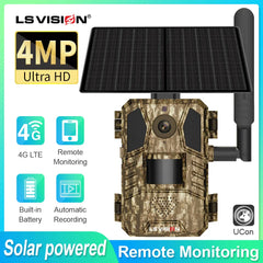 LS VISION 4G Solar Wireless Security Camera 2K HD PTZ Outdoor CCTV with Night Vision & Human Detection