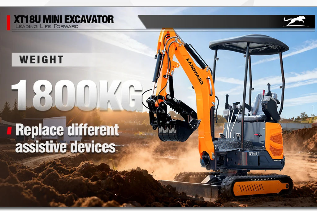 LANDWARD CE Euro 5 Mini Excavator 3.5 Ton with Kubota Engine – Customizable Home & Farm Crawler Excavator