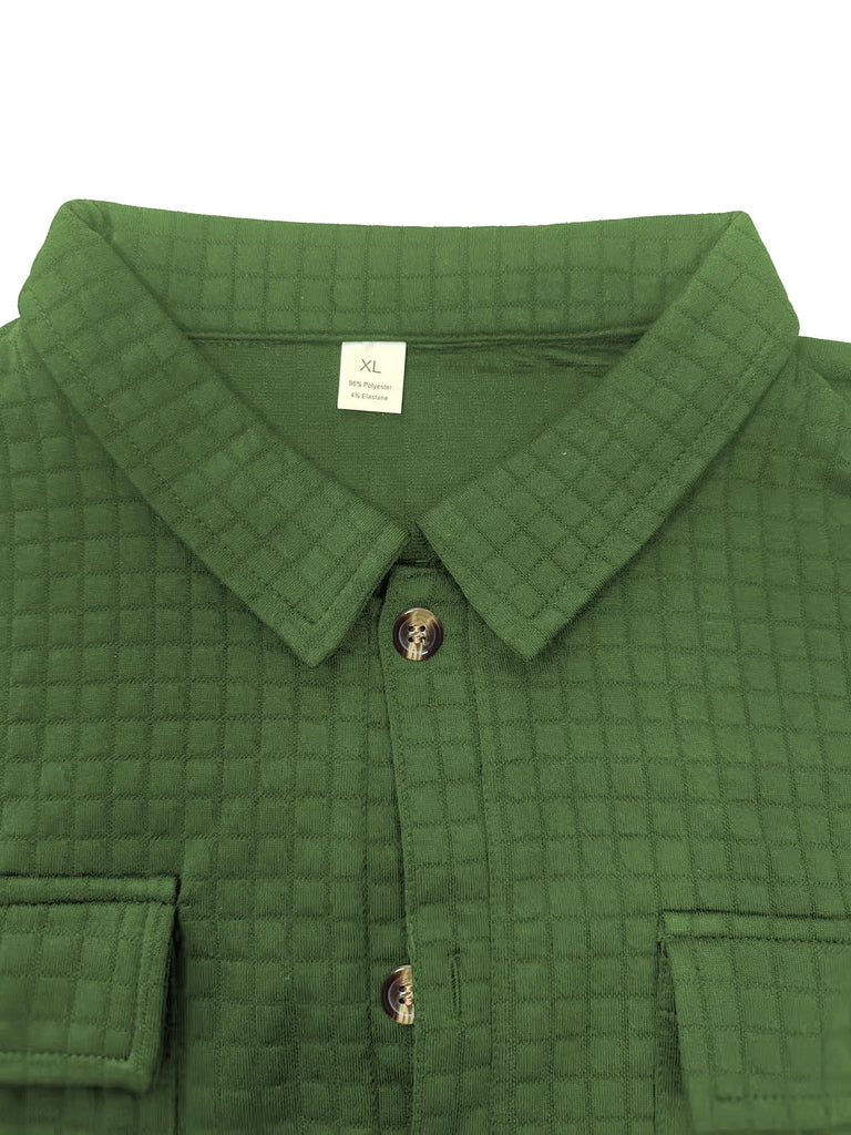 Men’s Spring Business Casual Single-Button Multi-Pocket Jacket