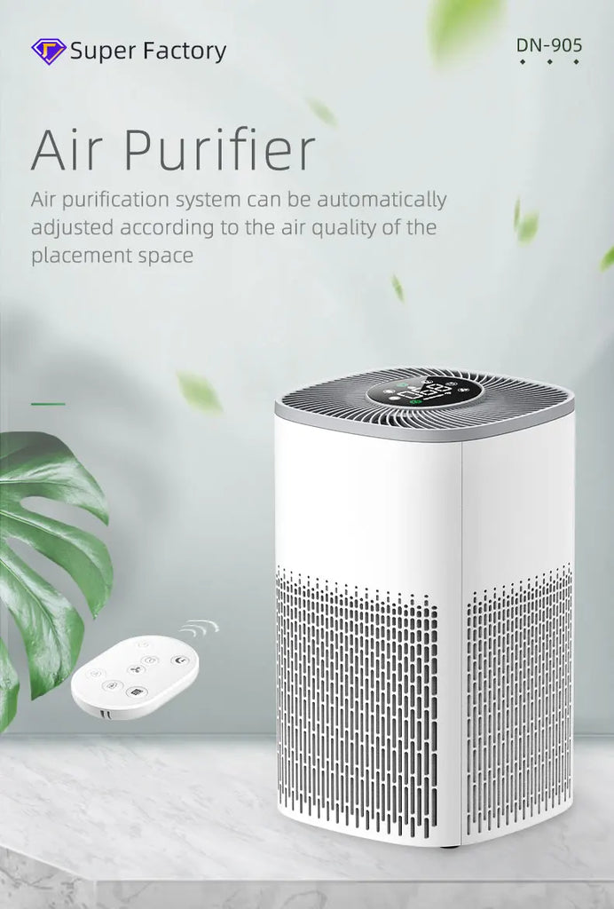 Smart WiFi Air Purifier with HEPA Filter, Tuya App & Alexa Control – Portable Home Air Cleaner with PM2.5 Display