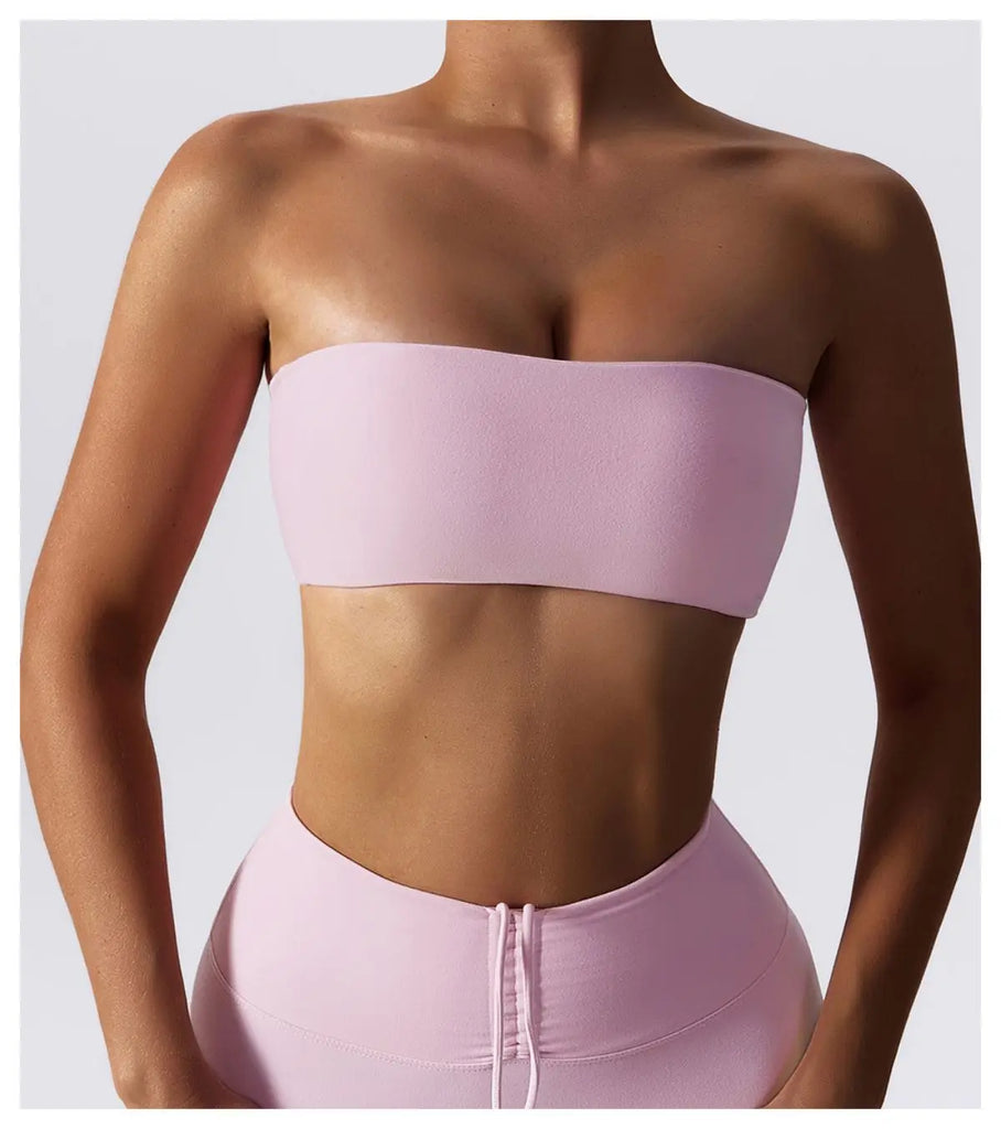 Strapless Quick-Dry Sports Bra Women’s Tube Top Yoga & Fitness Gym Wear