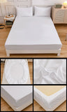 Kuup 3-Piece Solid Colour Queen Bedding Set – Polyester Fitted Sheet & Pillowcases with Elastic Band thumbnail 10