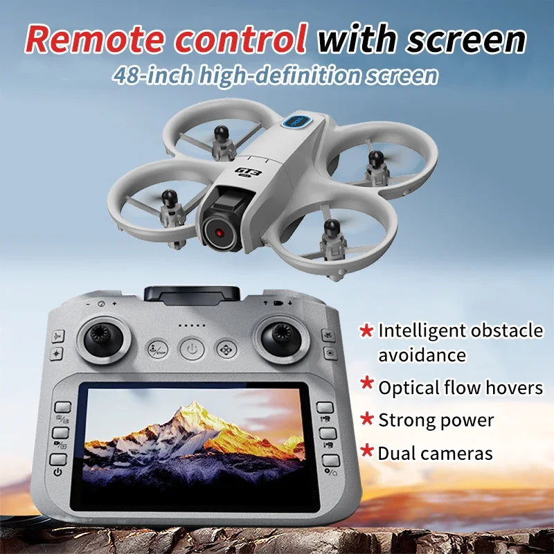 GT3 MAX 8K HD Mini Drone with 4.3" Remote Control – 360° Flip Quadcopter for Kids