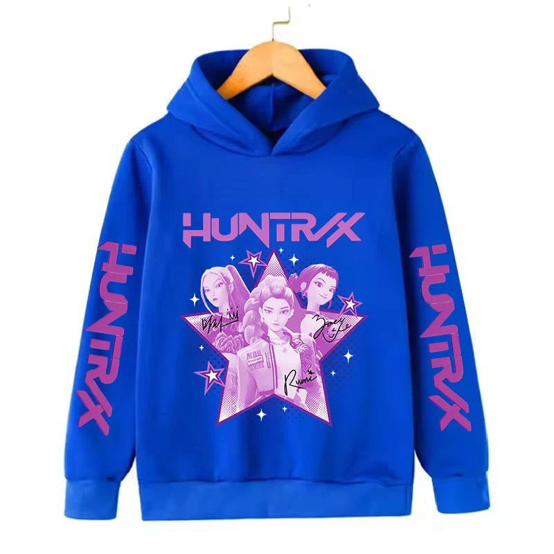 2026 Kids Kpop Demon Hunters Hoodie – Cute Tiger Harajuku Sweatshirt for Boys & Girls