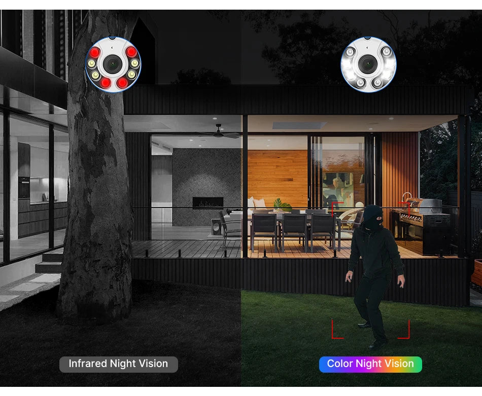 Hiseeu 5MP WiFi CCTV PTZ Camera Security System Kit – 10CH NVR with AI Motion Tracking & Color Night Vision