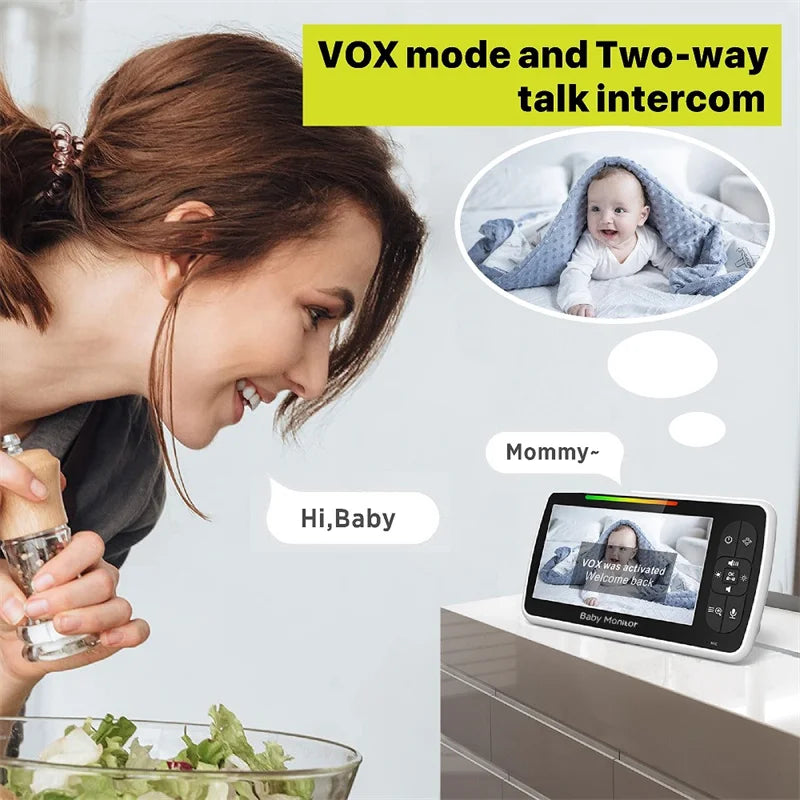 Babystar 5" Video Baby Monitor with Remote Pan-Tilt-Zoom Camera and Two-Way Audio