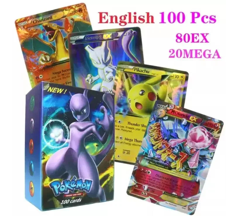 Pokemon Collection Cards Edition – Charizard & Pikachu Flash Cards Game PTCG Hobby Set