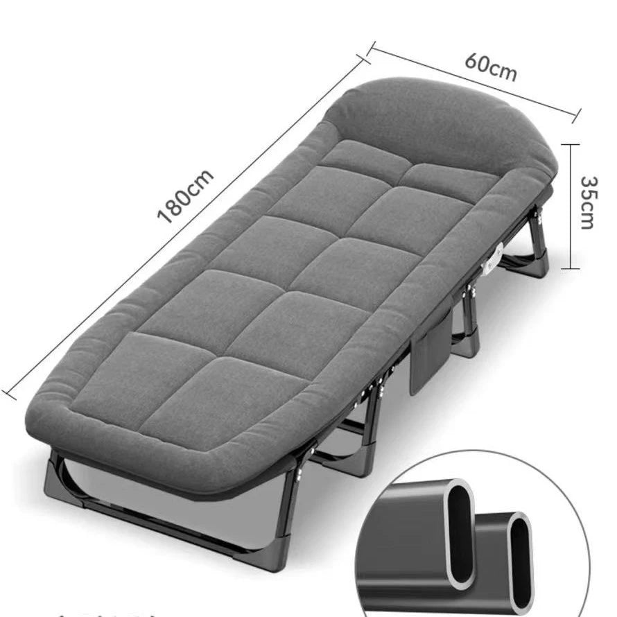Portable Folding Lunch Break Camp Bed – Multifunctional Adjustable Leisure Recliner