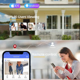 100% Wire-Free Solar PTZ Dual Lens 12.5" LCD Monitor 10CH WiFi NVR 8MP 4K Wireless Home Security Camera System thumbnail 30