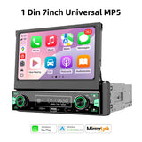 1Din 7 Inch MP5 Radio Player with Automatic Retractable Screen, Wireless CarPlay & Android Auto, FM AM RDS Car Stereo USB Type-C thumbnail 16