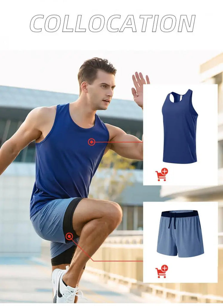 Men’s Quick Dry Sports Vest – Sleeveless Running, Training & Basketball Fitness Top