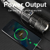 UltraBright™ 1500W Rechargeable LED Flashlight – 6,000M Long Range Tactical Torch (Built-in Power Bank) thumbnail 17