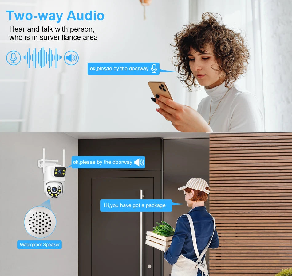 Smar 6MP Dual-Lens Wireless CCTV System 8CH NVR Kit with Audio & Night Vision