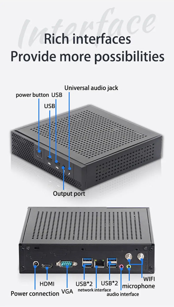 Intel Mini Desktop PC – 8GB/16GB RAM, 512GB/1TB SSD, Wifi5, Win11 Pro, Core i3/i5/i7/i9 – Office & School Computer